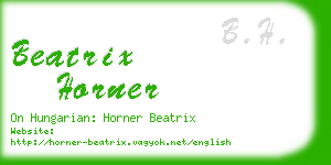 beatrix horner business card